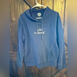 Life is Good lightweight hooded sweatshirt, ladies size Medium